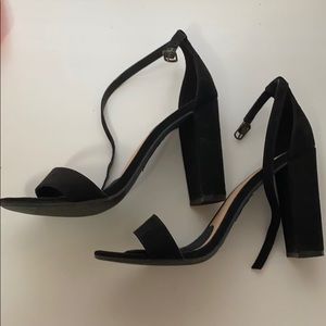 Black strappy heels